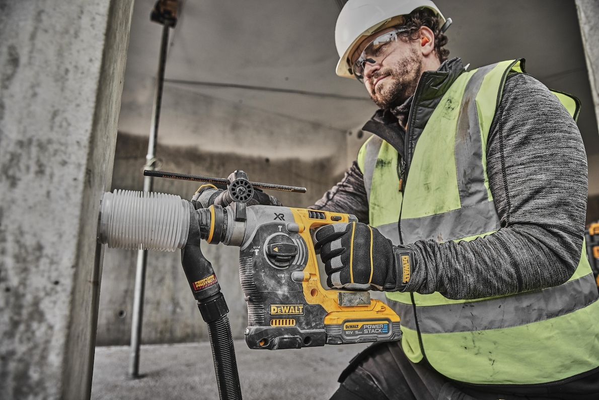 Dewalt DCH273H2T-QW,  Akku-Kombihammer 18V/5Ah SDS-plus, 18 Volt / 5 Ah Powerstack SDS-plus Akku-Kombihammer