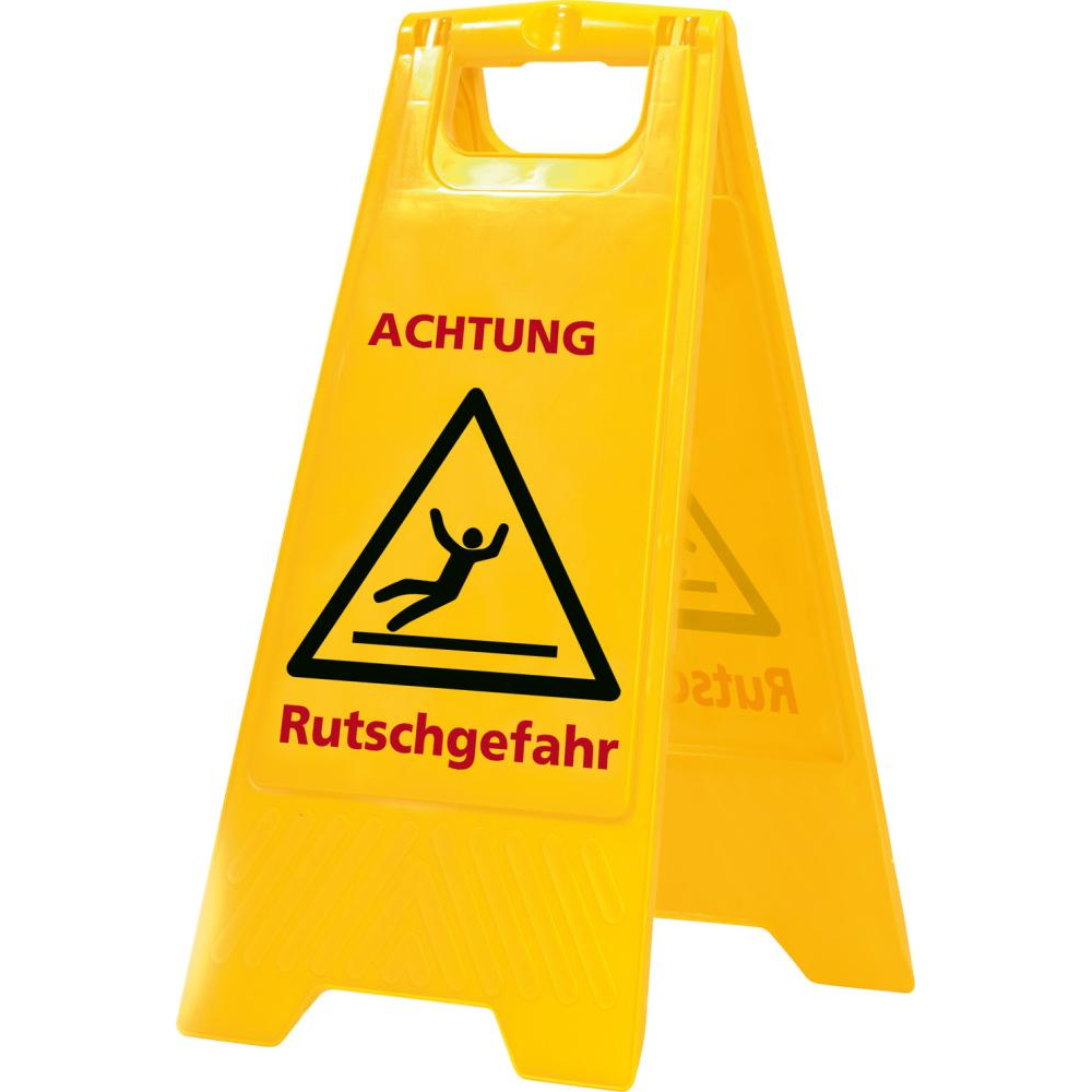 PP-Warnschild, Achtung Rutschgefahr Warnschild signalgelb