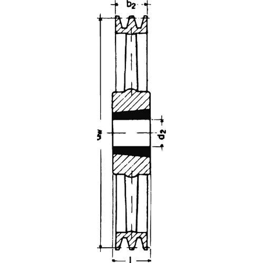Keilrillenscheibe TB SPZ/10 2-rillig, 315, mm Taper-Buchse, 2012