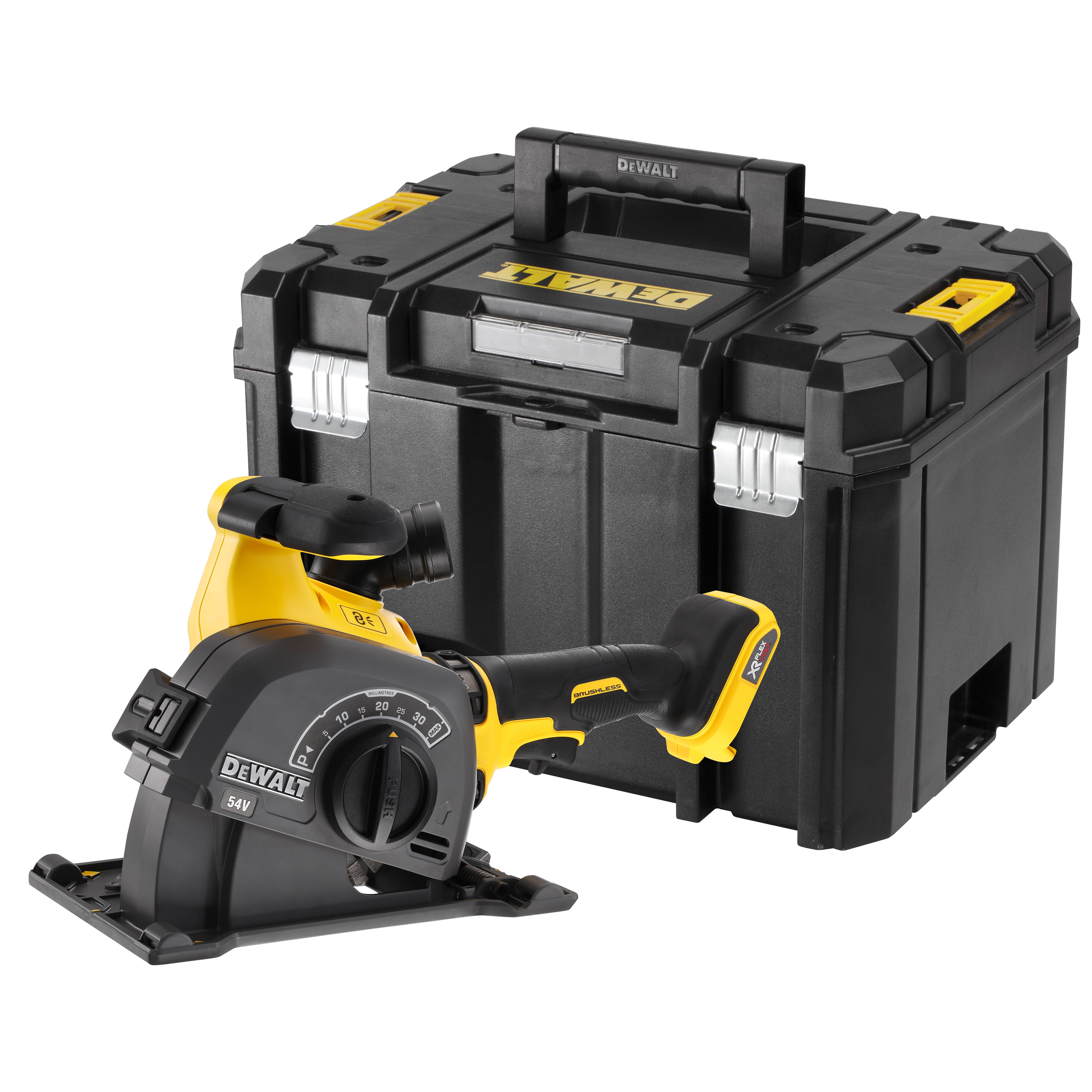 Dewalt DCG200NT-XJ,  Akku-Mauernutfraese, 54V, Basisversion, 54 Volt Akku-Mauernutfräse 125mm (bürstenlos) - Basisversion