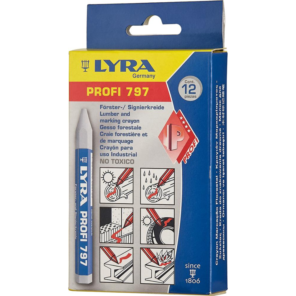 Förster- und Signierkreide Nr. 797 weiß a12Stück LYRA