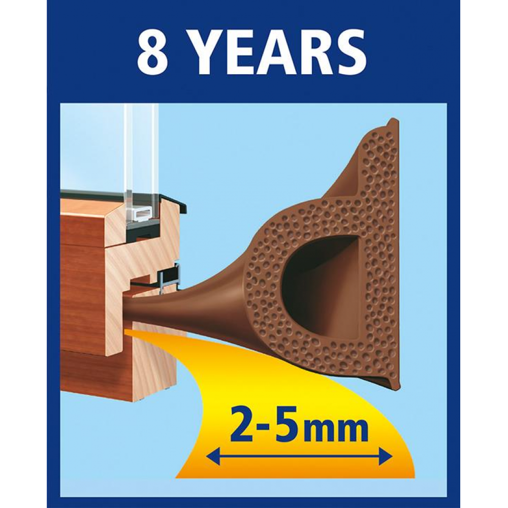 tesamoll Hohlprofil-Dichtung P-Profil-Dichtung braun 10m:9mm tesa 5395