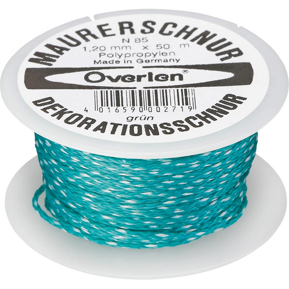 Maurerschnur, Polypropylen PP 1 2mm,50m grün Overmann