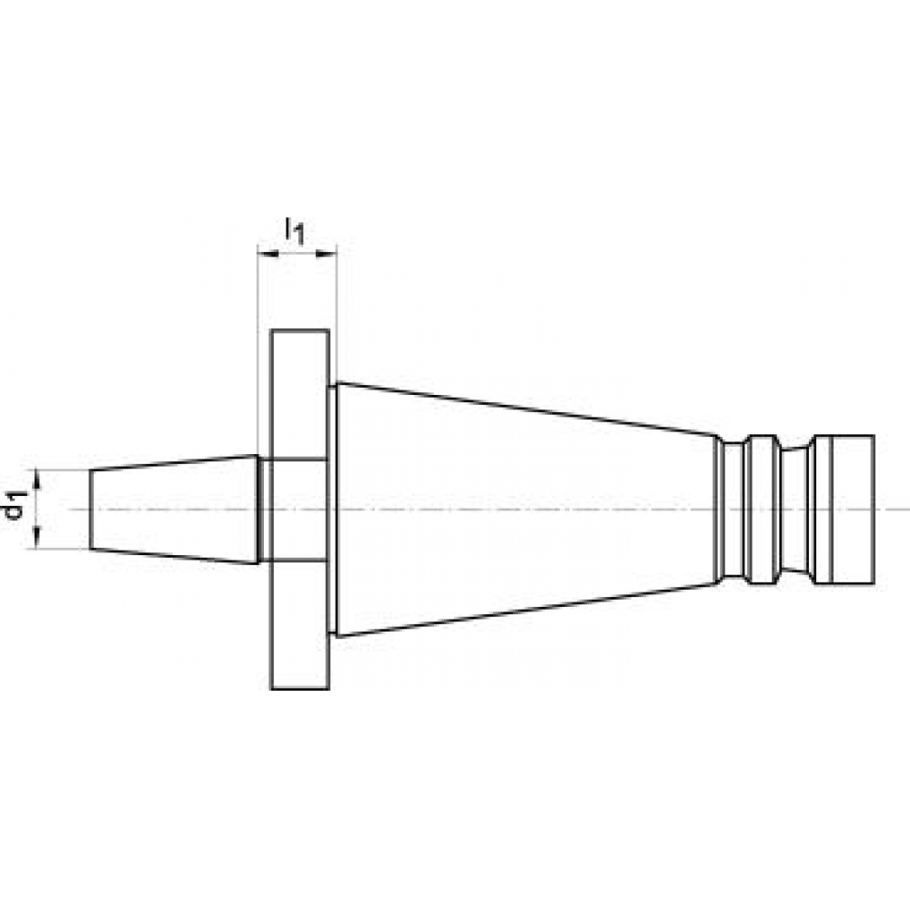 Bohrfutteraufnahme DIN2080 SK40-B16 FORTIS