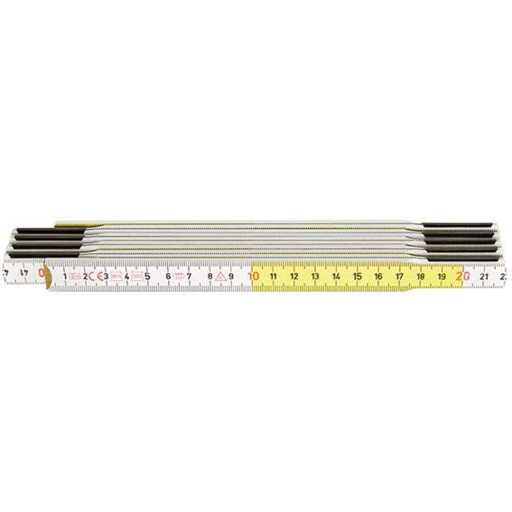 Holz-Gliedermaßstab Nr. 270-2-10 Gliedermaßstab Buche 2mx17mm gelb-weiß Hultafors