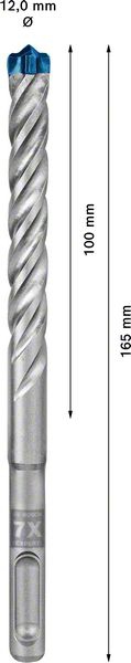 Hammerbohrer EXPERT 12x100x165mm BoschVE à 10 StückSDS plus-7X