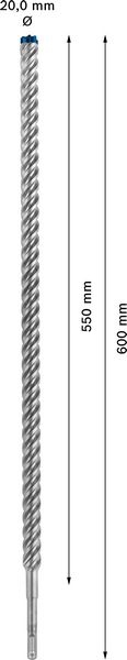 Bosch EXPERT SDS plus-7X Hammerbohrer, 20 x 550 x 600 mm. Für Bohrhämmer