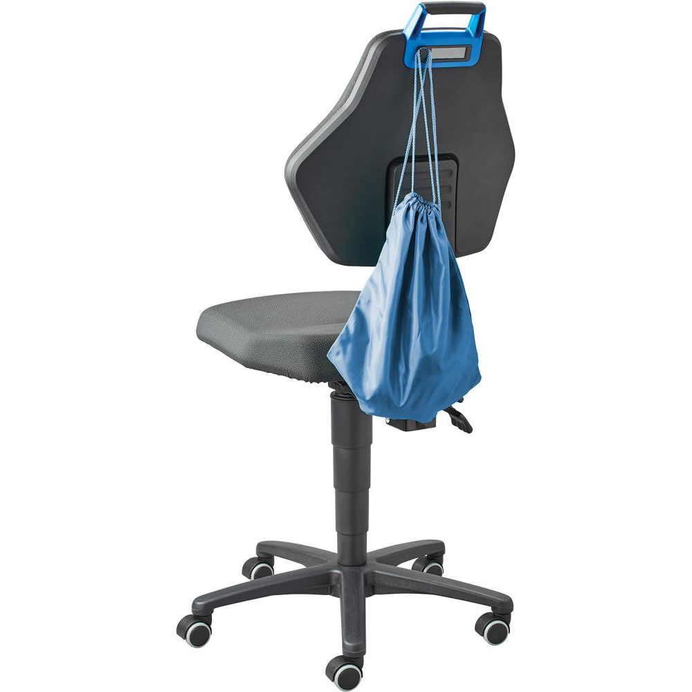 Arbeitsstuhl mit Rollen Supertec - blauer Griff FORUM