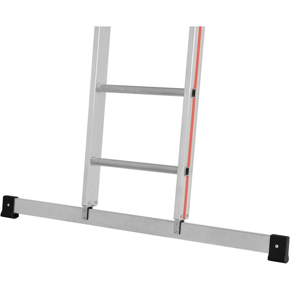 Schiebeleiter, 2-teilig, mit Traverse zweiteilig 2x10 Sprossen AH 5 24m