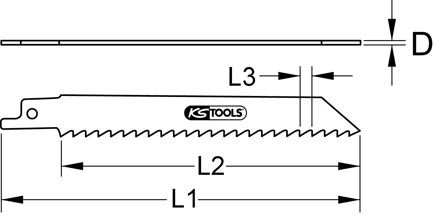 KSTOOLS Säbelsägeblatt, 150mm, 1,4mm, 5er Pack