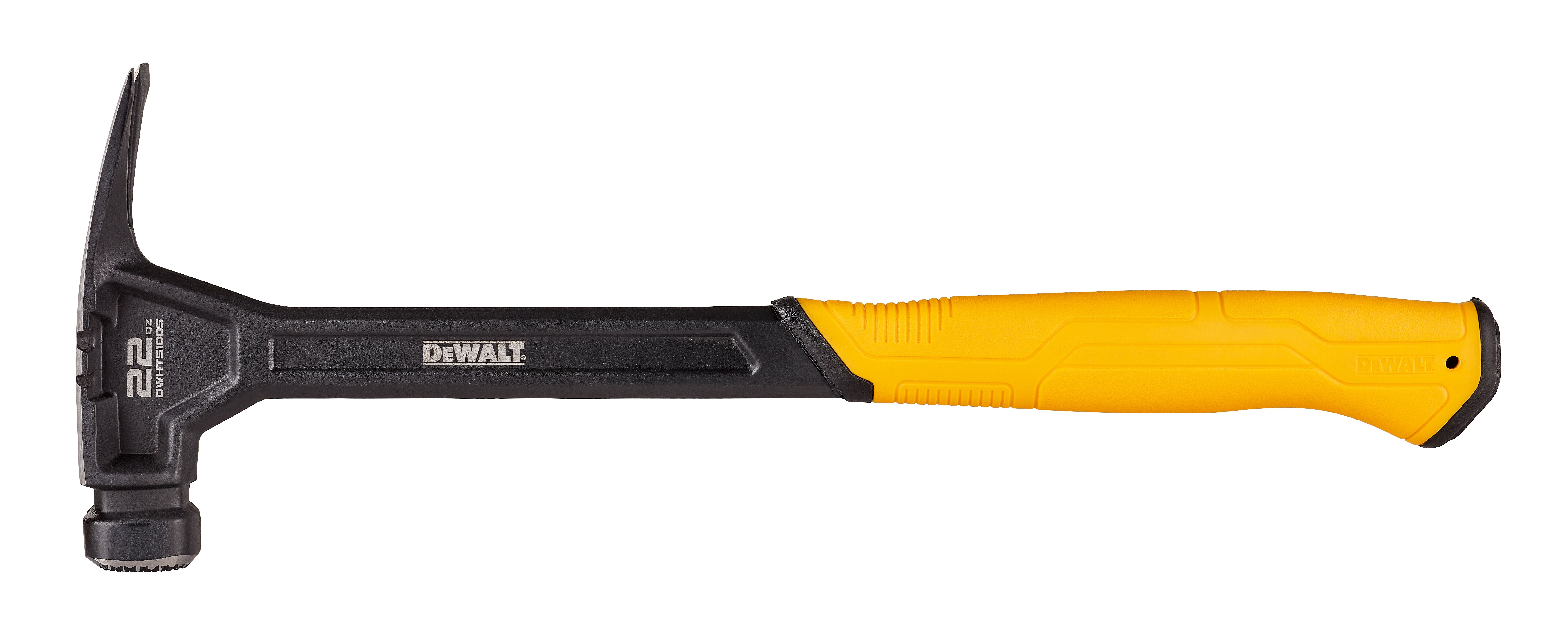 Dewalt DWHT51005-0,  Klauenhammer 624g, Klauenhammer 624g gebogene Klaue, seitlicher Nagelzieher