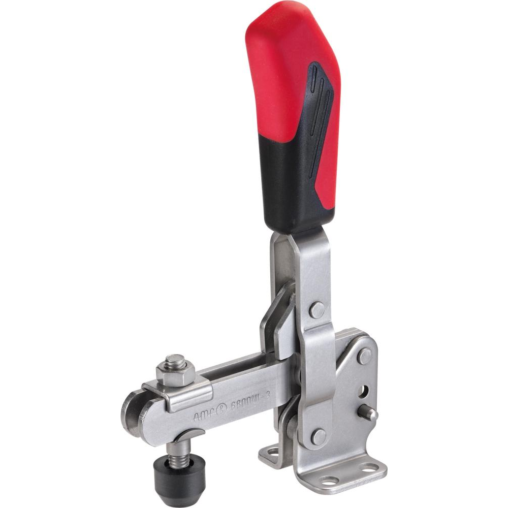 Senkrechtspanner, mit waagerechtem Fuß Senkrecht-Spanner 6800NI GR.0 rostfrei AMF