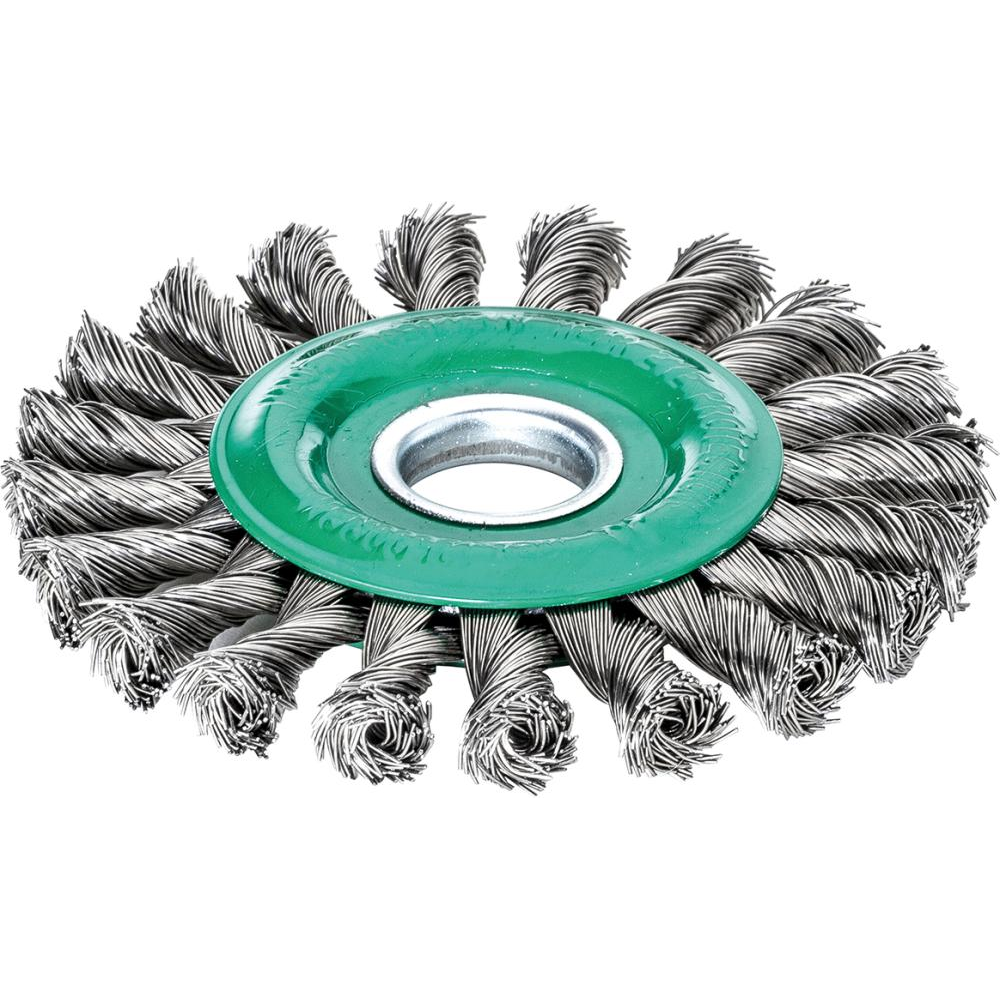 Rundbürste Edelstahl 115x12mm, gezopft 0,5mm Lessmann