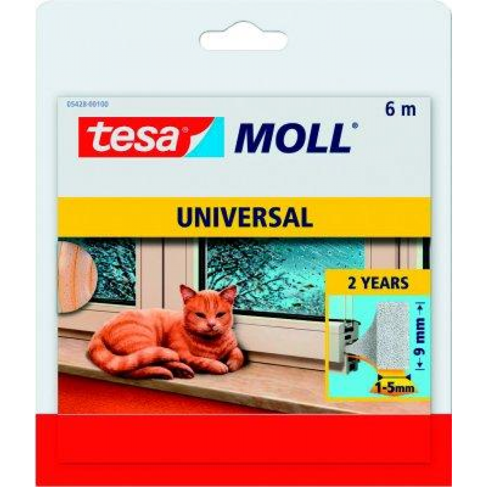 tesamoll Dichtungsband weiß 6m:9mmtesa 5428