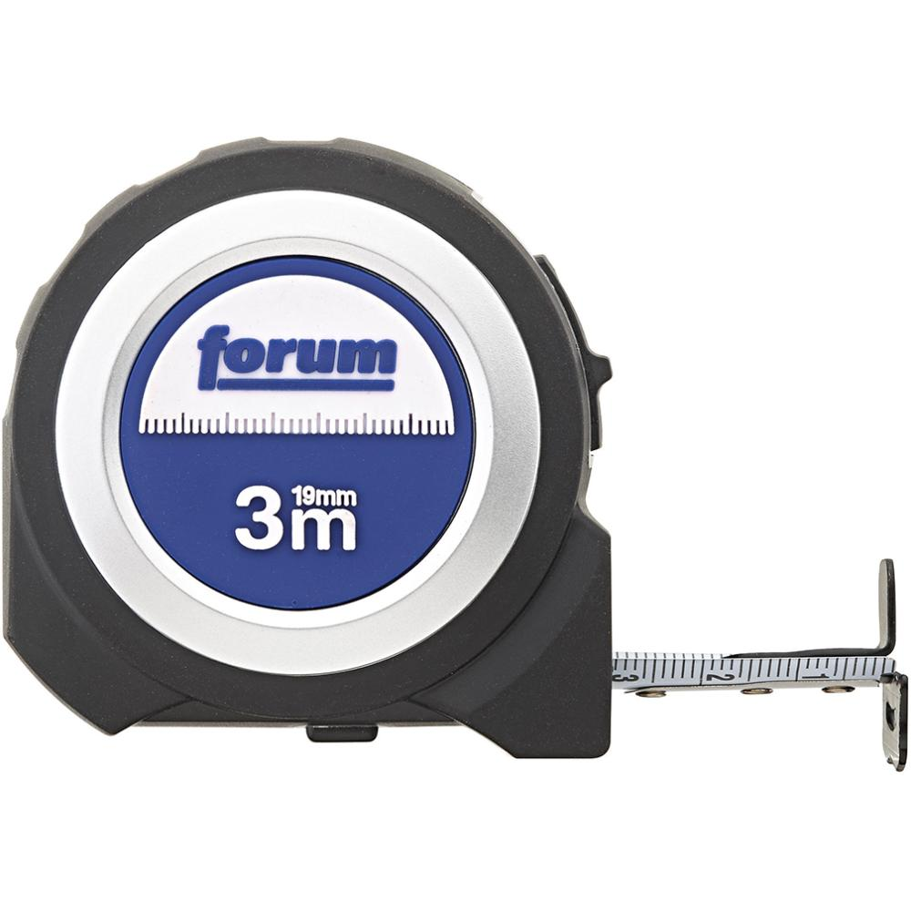 Taschenbandmaß Stahlband 3m x 19mm FORUM