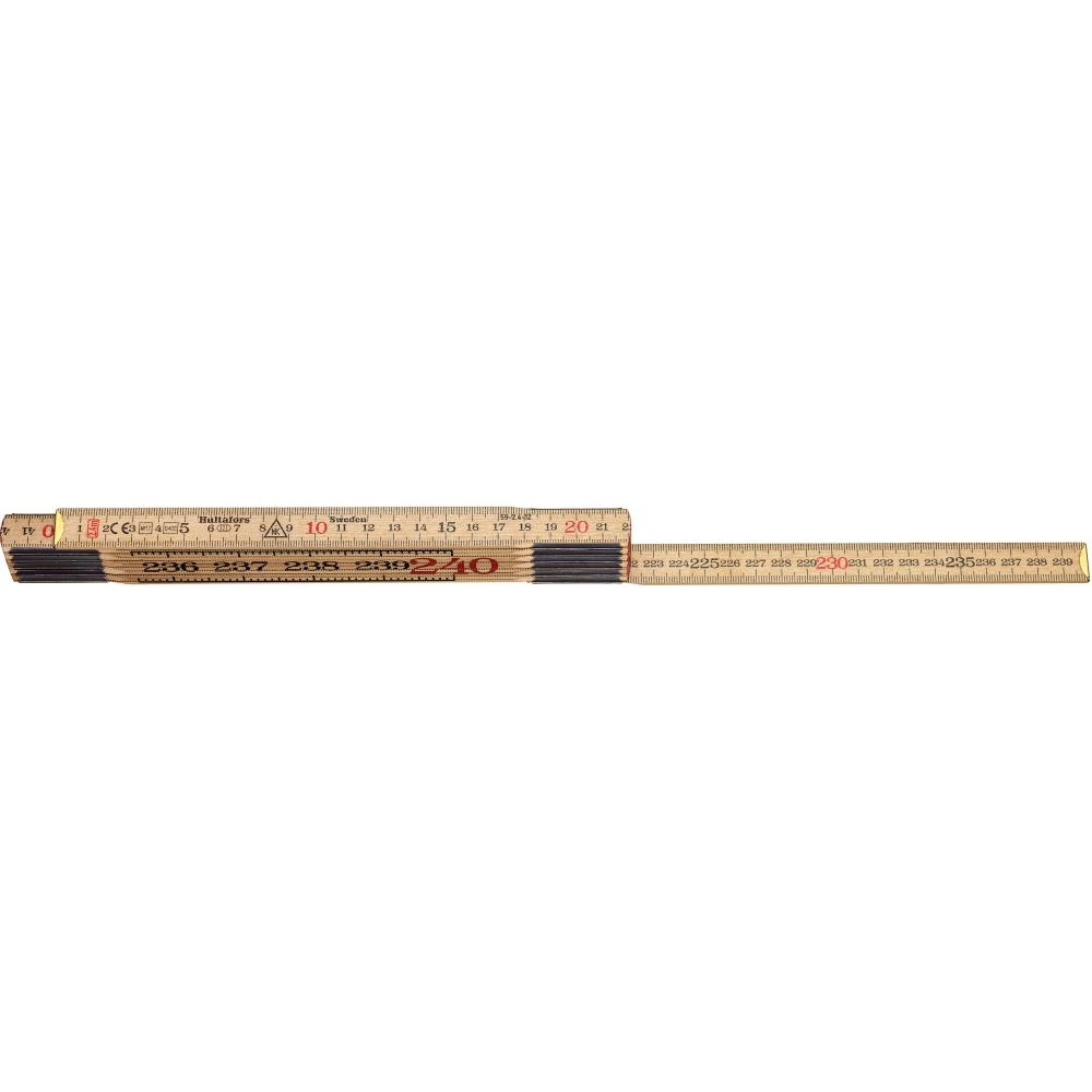 Holz-Gliedermaßstab Nr. 59-2-10 (Schwedenmeter) Gliedermaßstab Birke 2,4mx17mm natur Hultafors