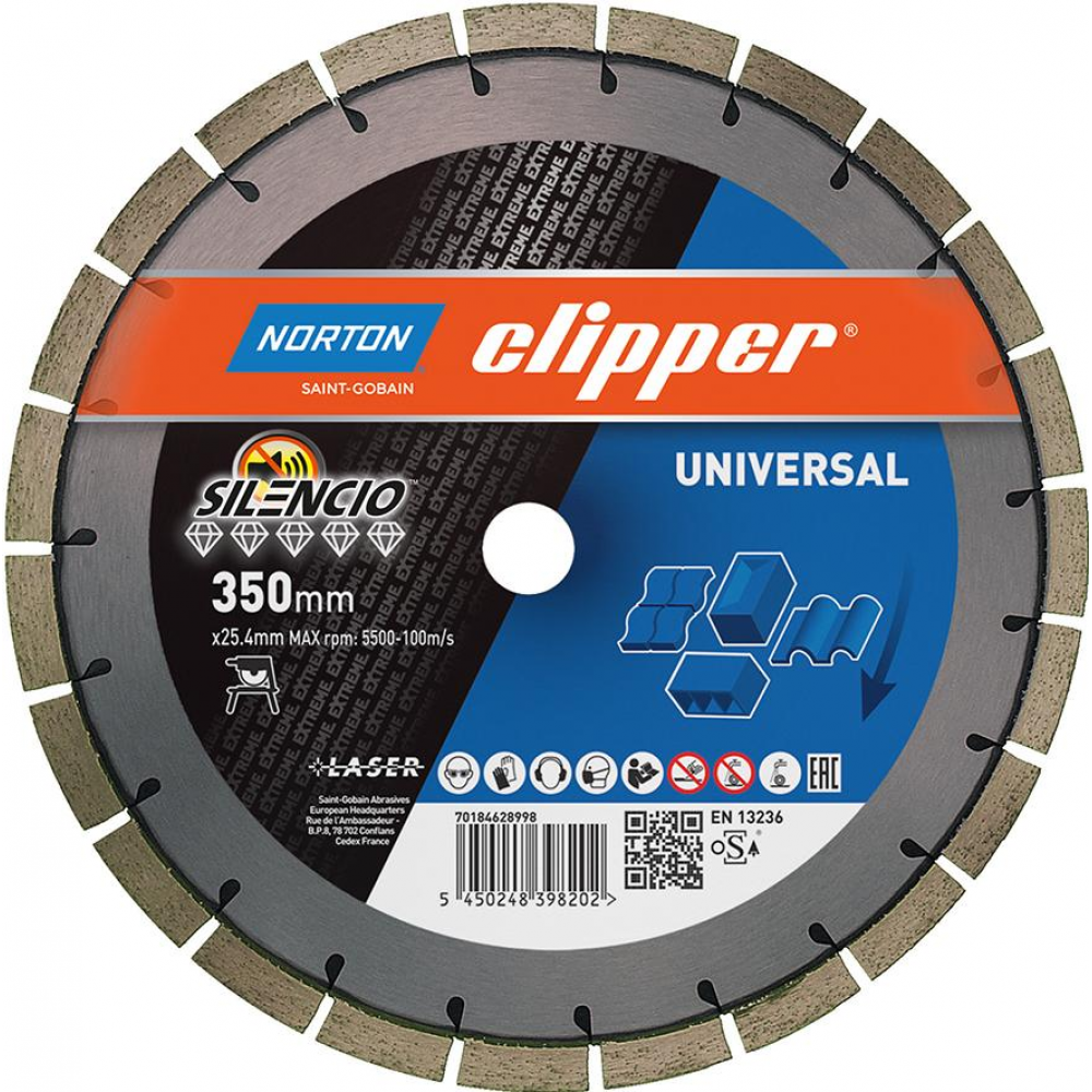 Diamant-Trennscheibe Extreme Beton Silencio Dia.- 350x25,4mm,CLIPPER