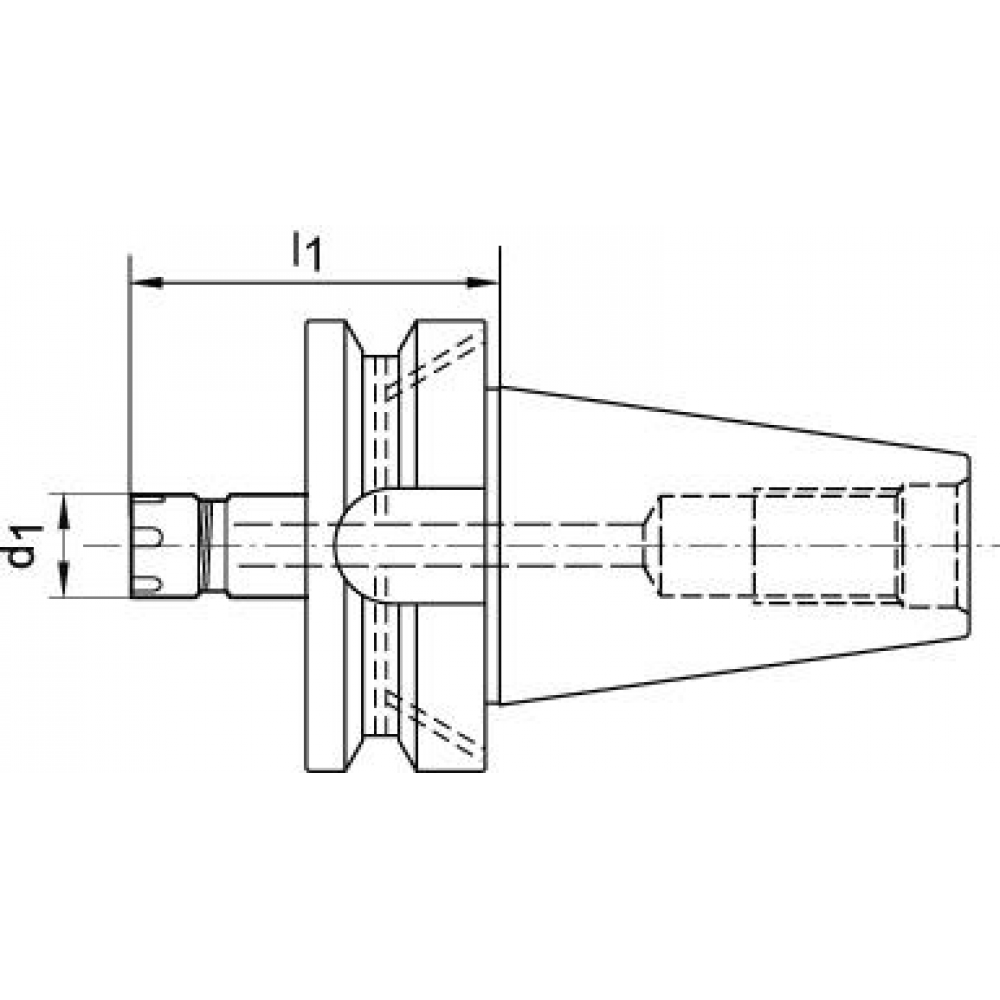 Spannzangenfutter ER Mini JISB6339AD A160 BT40- ER16M FORTIS