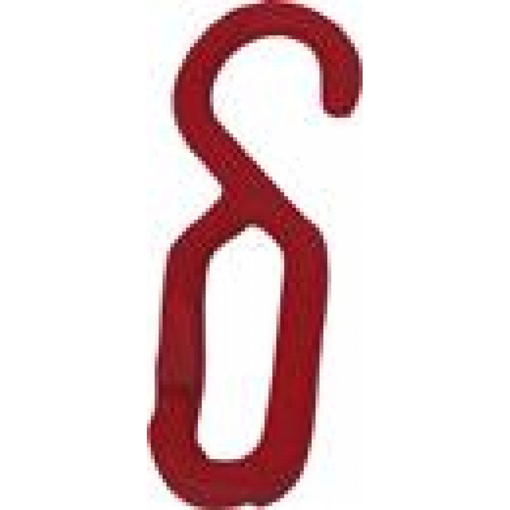 Hakenglied, aus Kunststoff rot 6 mm