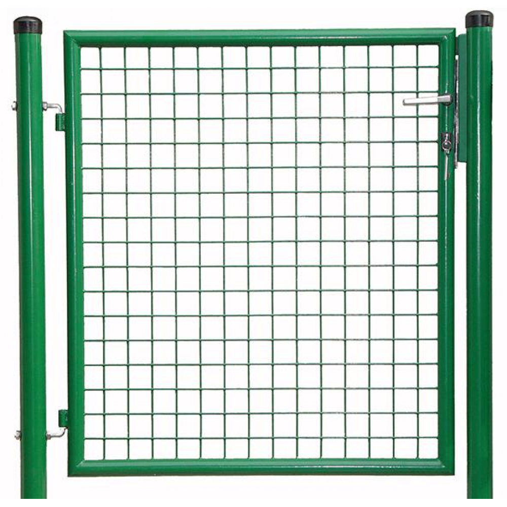 Gartentor 1500x1250 mm 1-flügelig Torpfosten Ø 76 mm grün beschichtet
