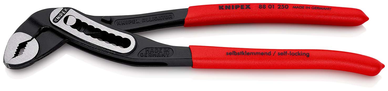 Wasserpumpenzange Alligator mitKunststoff-Griffen 250mmKNIPEX