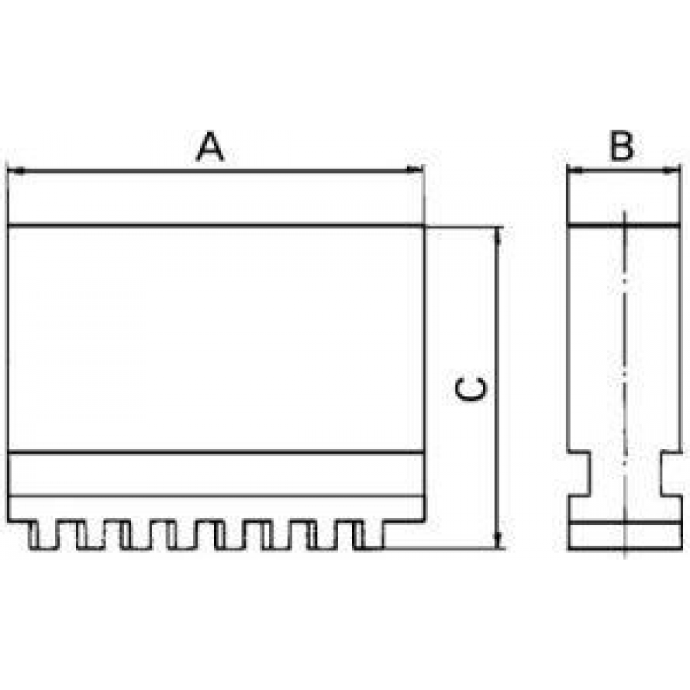 Ungestufte Blockbacken-Satz, BL, 4-teilig Vierbacken-Satz DIN6350BL250mm RÖHM