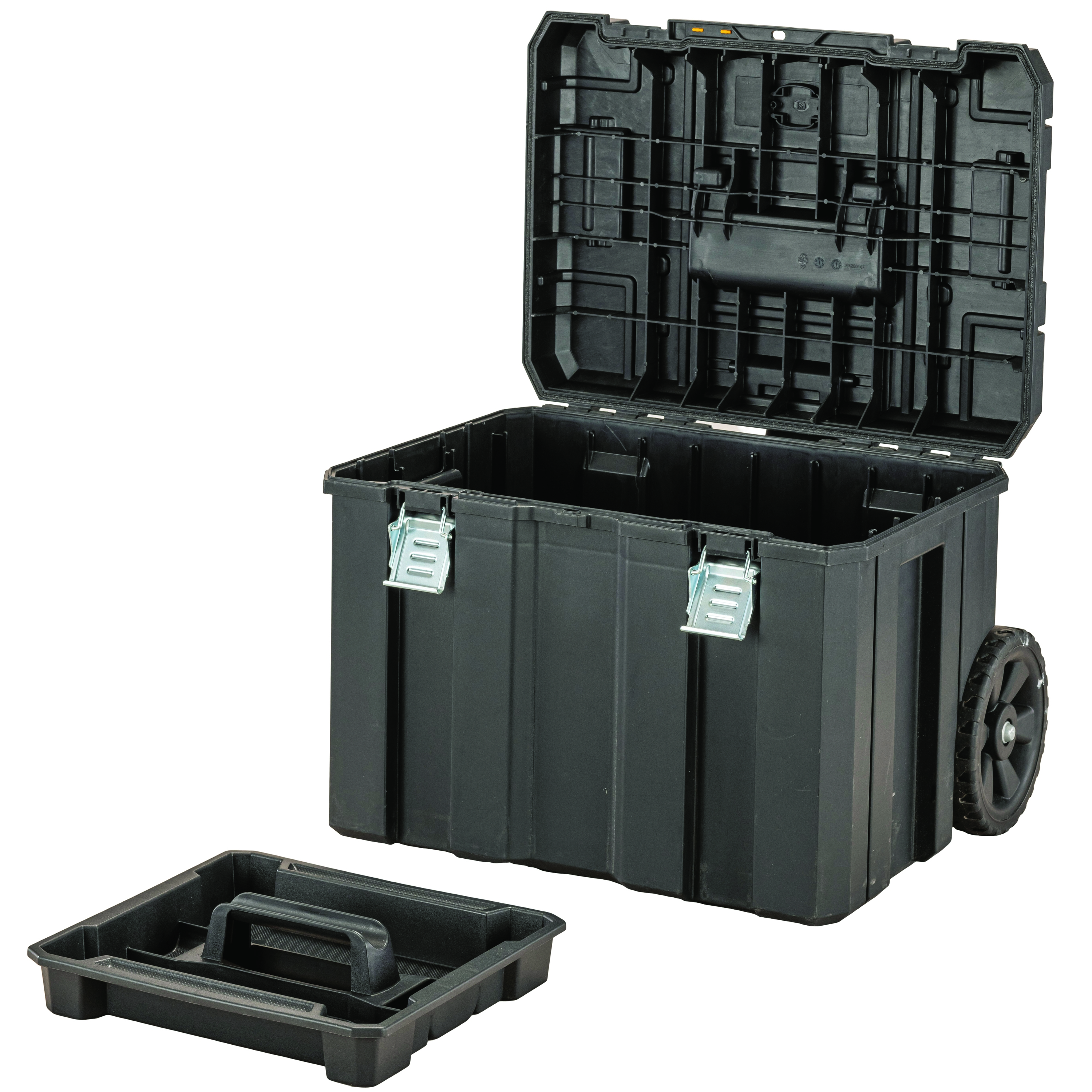 Dewalt DWST83347-1,  TSTAK Mobile Box IP54, Teleskopgriff, TSTAK Großvolumige, mobile Box mit IP54 Schutz, Teleskopgriff und Schwerlasträdern