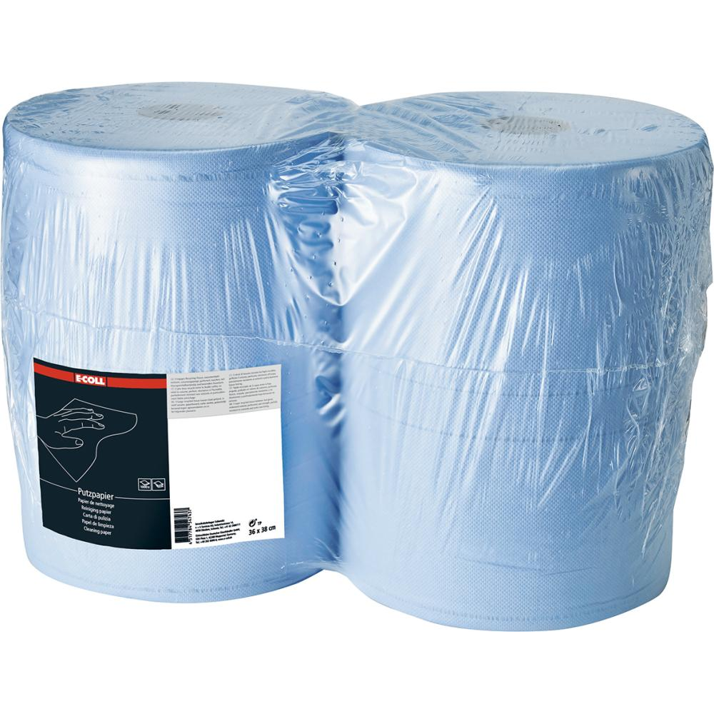 Putzpapier blau, 3-lagig,1.000 Blatt 38x36cm E-COLL