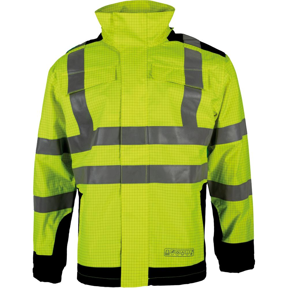 Multinorm-Parka 3850B 3850G gelb/blau, Reflex, Gr.M