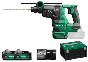 HIKOKI DH1826DA (5.0) (HSC III), 36V Akku Bohr-& Meißelhammer(Brushless), 36 Volt, 2 x 5.0 Ah