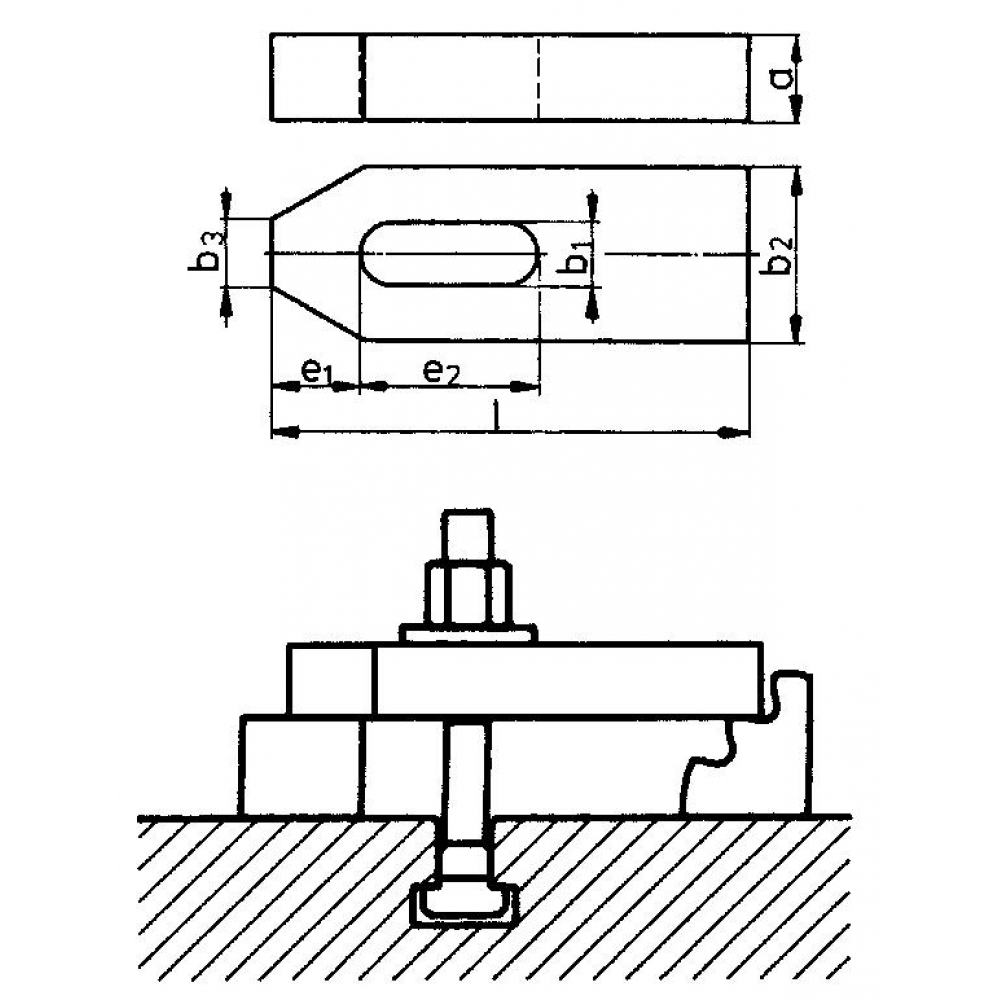 Spanneisen, einfach DIN6314 11x80mm AMF
