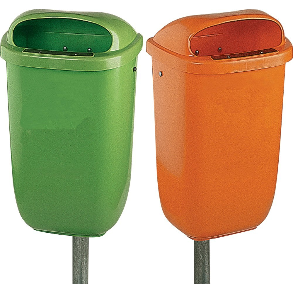 Papierkorb, 50 Liter, nach DIN 30712 l orange