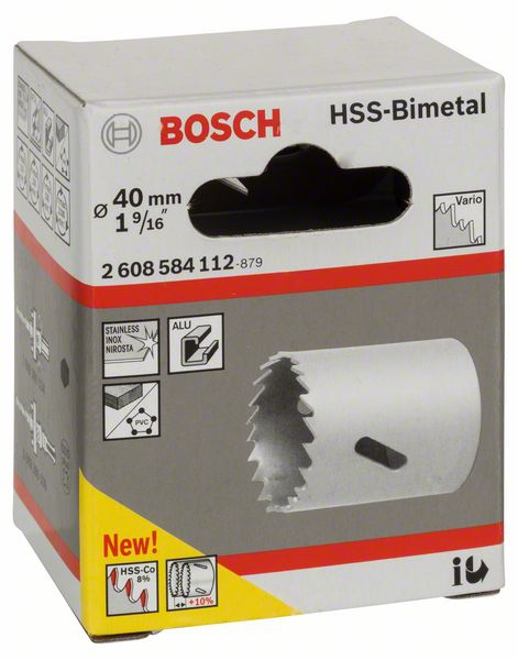Bosch Lochsäge HSS-Bimetall für Standardadapter, 40 mm, 1 9/16-Zoll