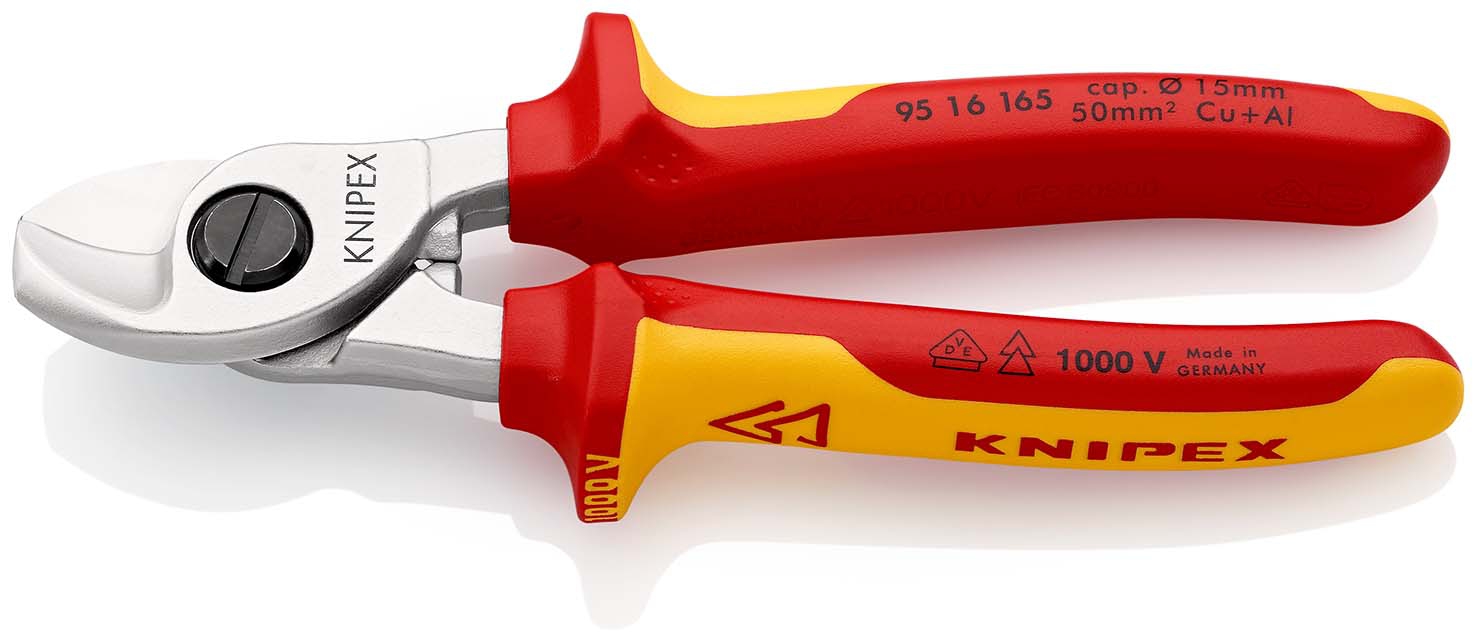 Kabelschere VDE mit Mehrkomponenten-Griffen165mmKNIPEX