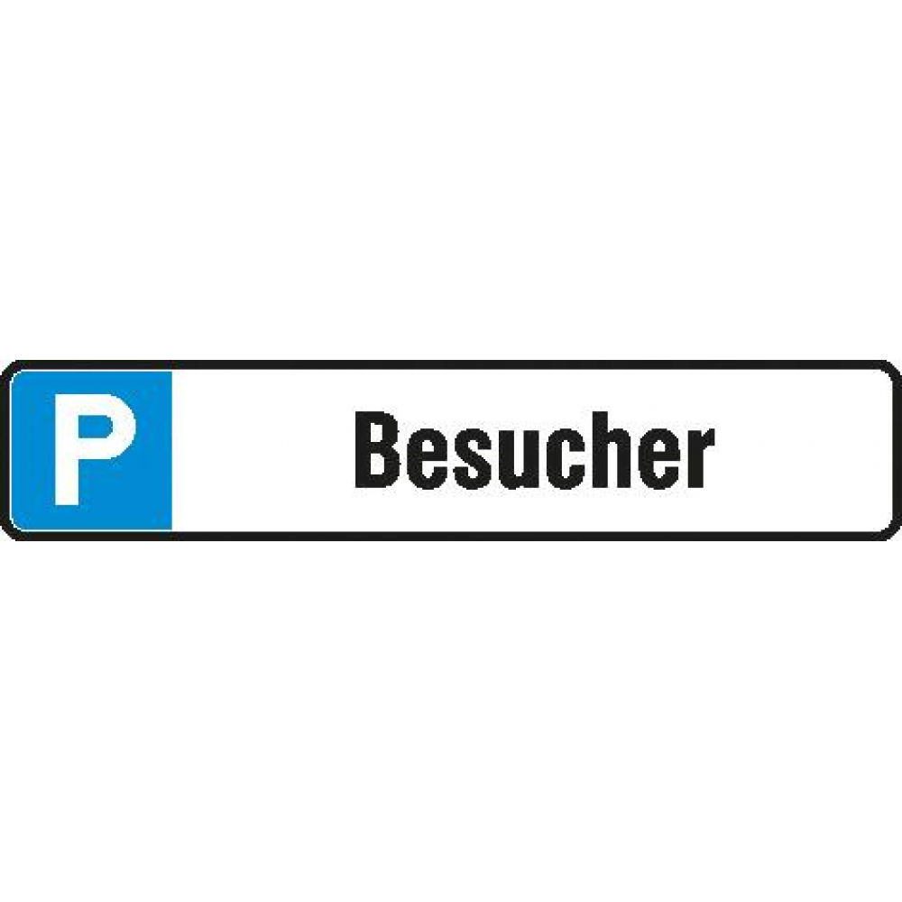 Parkplatzschild, quer Alu B520x H110 mm Besucher