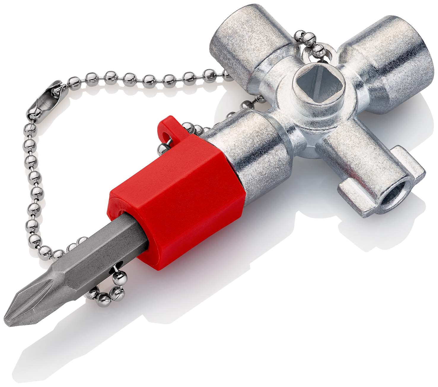 KNIPEX 00 11 02 Schaltschrankschlüssel für gängige Schränke und Absperrsysteme 44 mm