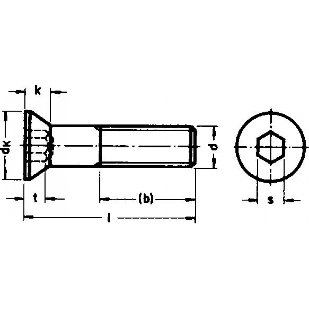 Senkschraube M4x35 DIN 7991 8.8 Innen-6-kant galvanisch verzinkt E-NORMpro HP