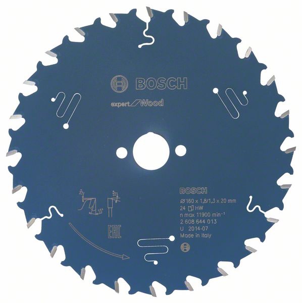 Kreissägeblatt Expert for Wood HM-Kreissägeblatt 160x1,8/1,3x20 24Z WBosch VE  1 Stück