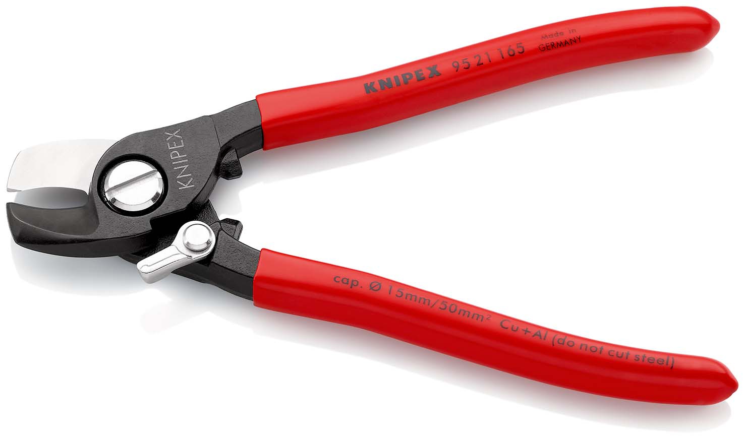 Kabelschere m.Öffnungsf. 165mm m.Kst.Griff Knipex
