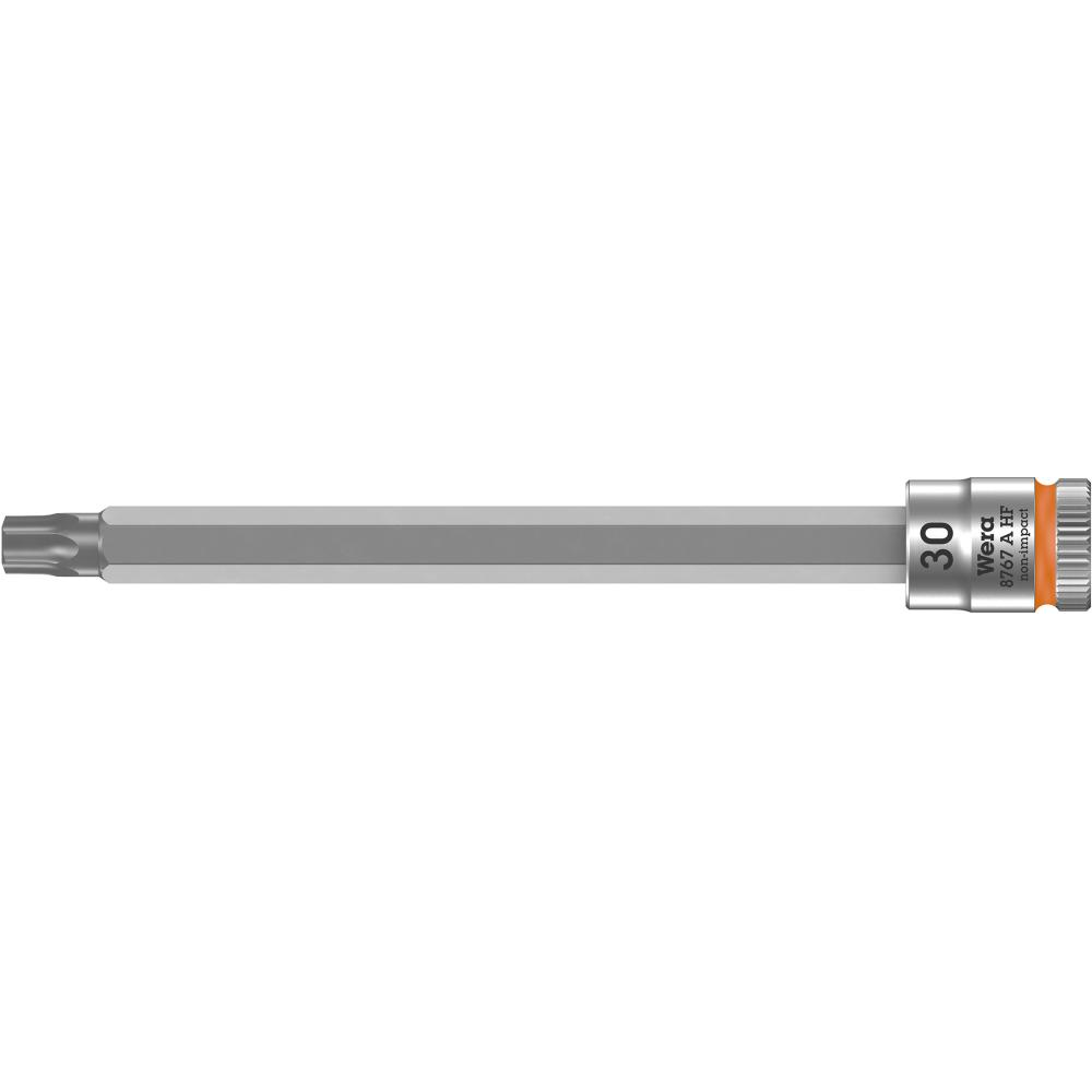 Schraubendreher-Einsatz 1/4", Zyklop, für TORX-Schrauben, Nr. 8767 A HF Schraubendrehereinsatz mit Haltefunktion T30x100mm" Wera