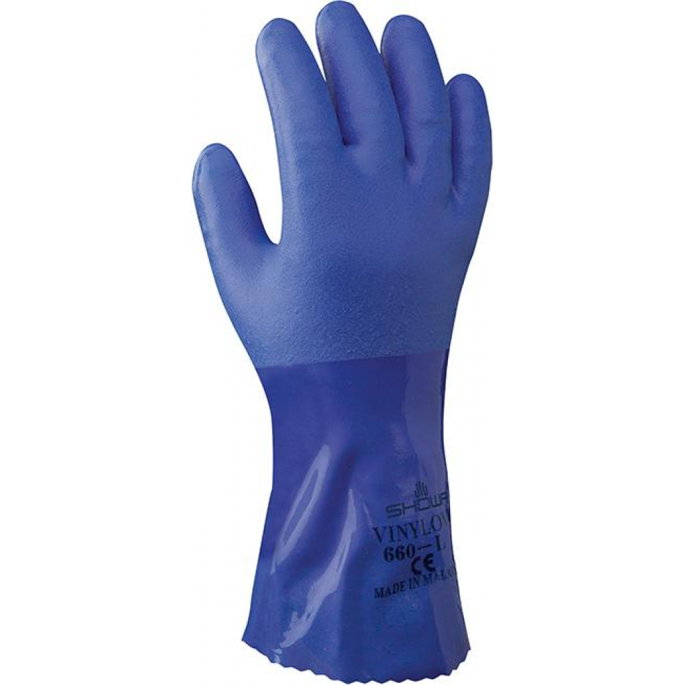 Chemikalienschutzhandschuh 660 Oil Resistant Schutzhandschuh PVC 300 mm, Gr, 9