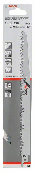 Bosch Säbelsägeblatt S 1531 L, Top for Wood, 2er-Pack