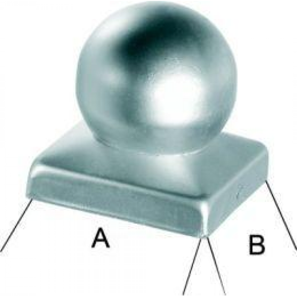 Pfostenabdeckung 90 EN Norm Kugel Edelstahl A2 E-NORMpro