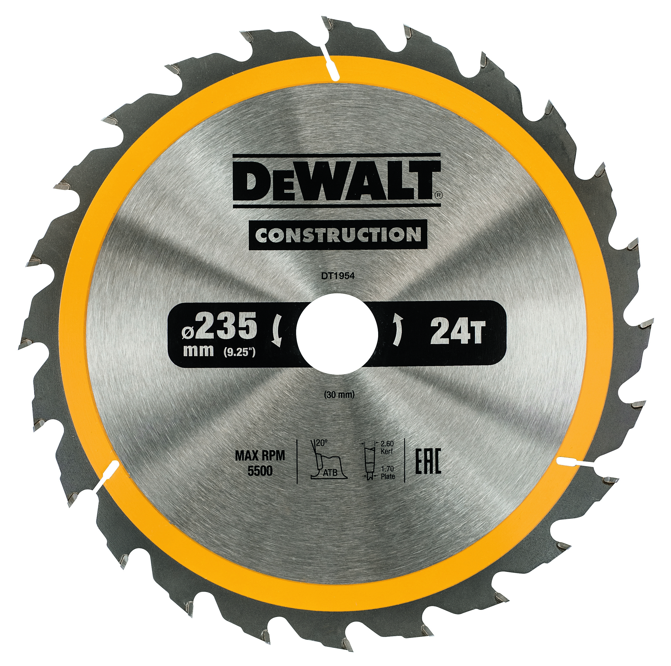 Dewalt DT1954-QZ,  Kreissaegeblatt Stat. 235/30mm 24WZ