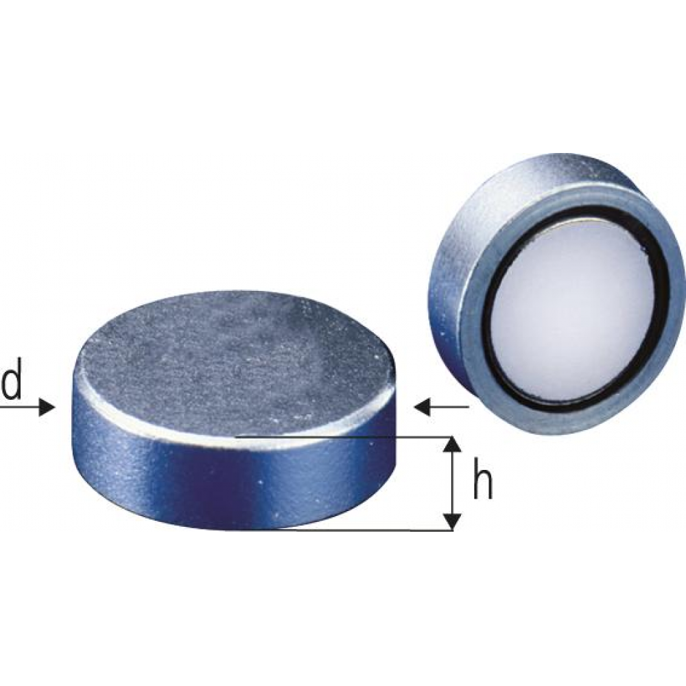 Neodym-Magnet-Flachgreifer ohne Gewindebuchse Nd Fe B-o.20 x 6,0mm Beloh