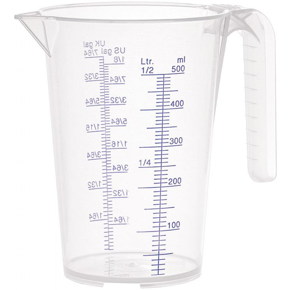 Messbecher Polypropylen 0,5l transparent Pressol