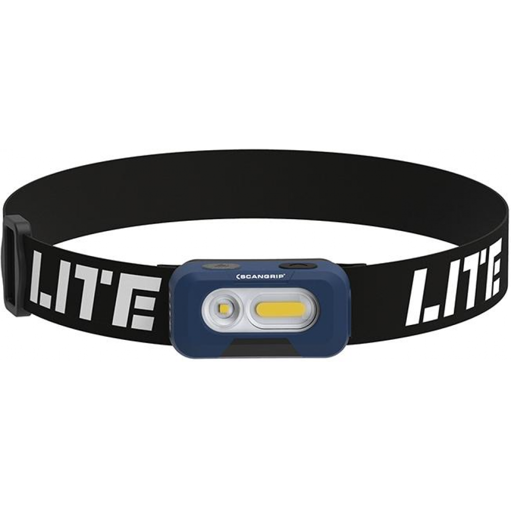 Akku-LED-Stirnlampe HEAD LITE Kopflampe 75Lumen+15-150Lumen SCANGRIP