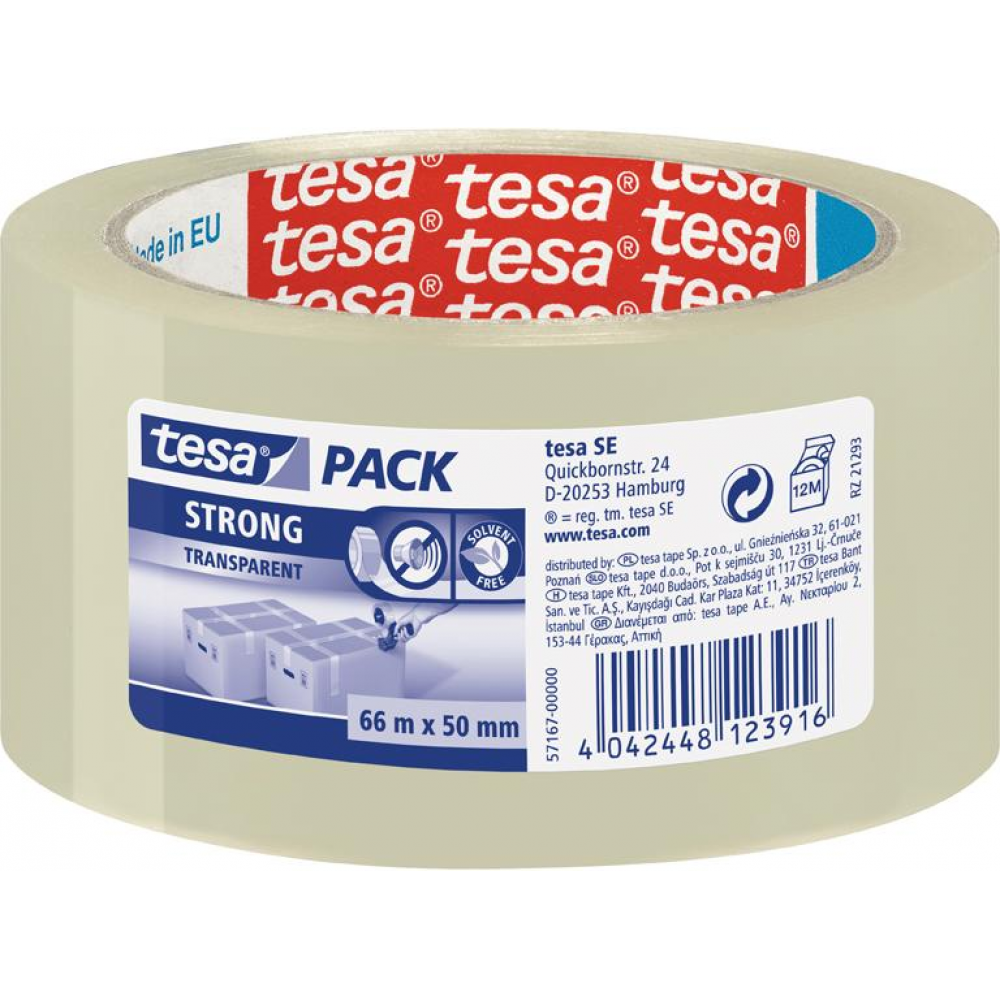 tesapack 571... 66m x 50mm transparent 57167