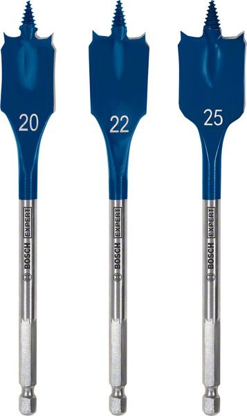 Bosch EXPERT SelfCut Speed Flachfräsbohrer-Set, 20/22/25 mm, 3-tlg.. Für Bohrmaschinen