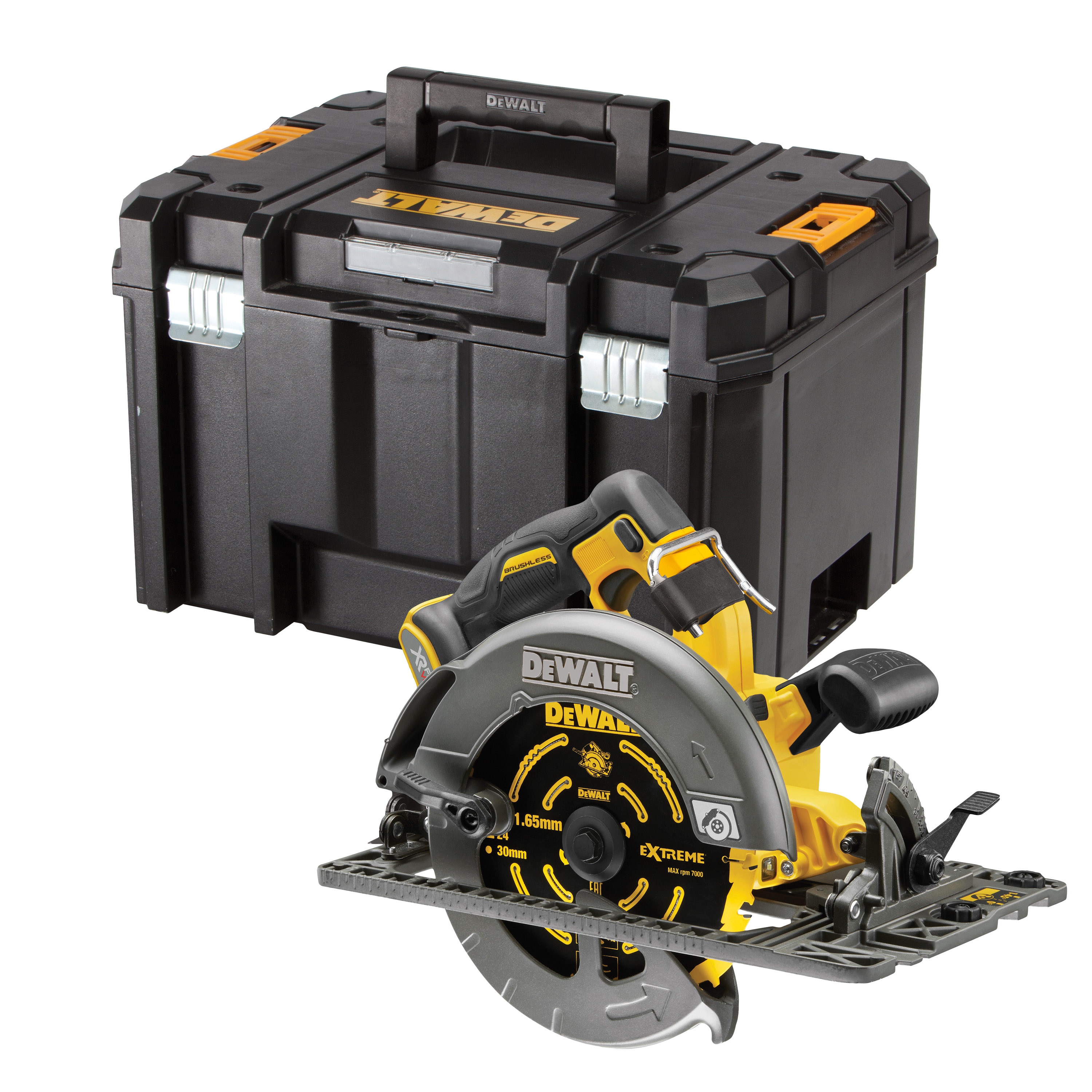 Dewalt DCS579NT-XJ,  Akku-Handkreissaege, 54V, Basisversion, 54 Volt Akku-Handkreissäge 190mm (bürstenlos), Führungsschuh - Basisversion
